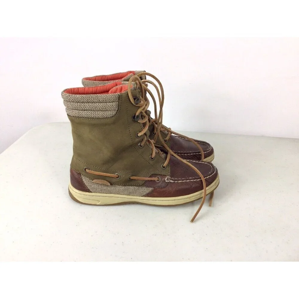 SPERRY Leather Ankle Boots Womens 6.5